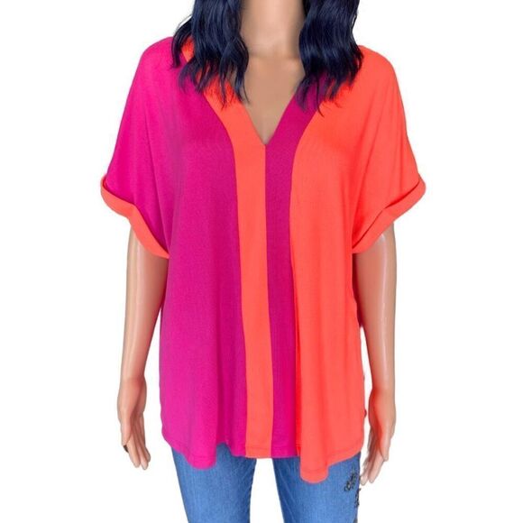 White Birch Women’s Buttery Soft Two Toned Top Size XL - Picture 3 of 5